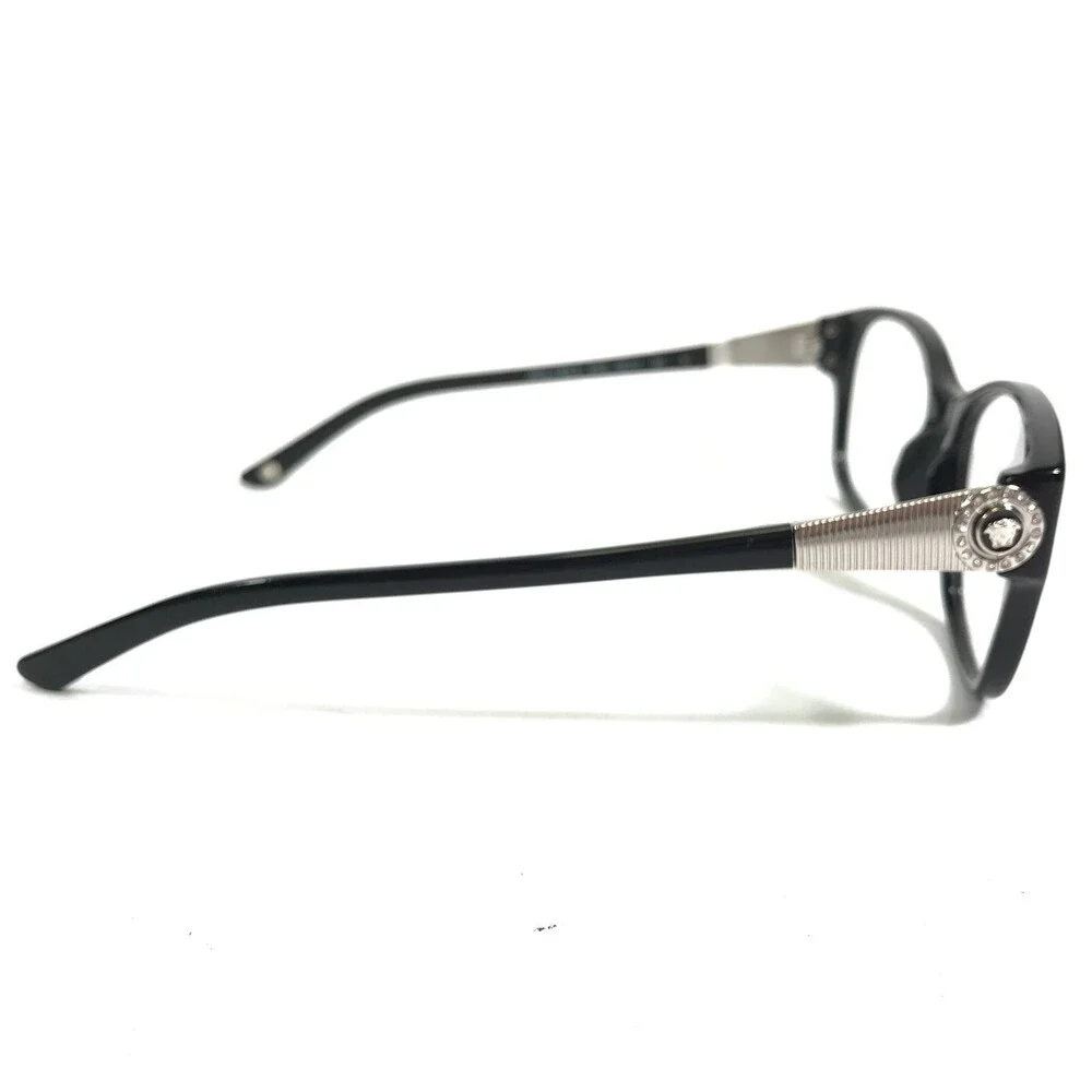 Versace MOD. 3168-B 5050 Eyeglasses Frame Black Silver Round Cat Eye 54-17-135
